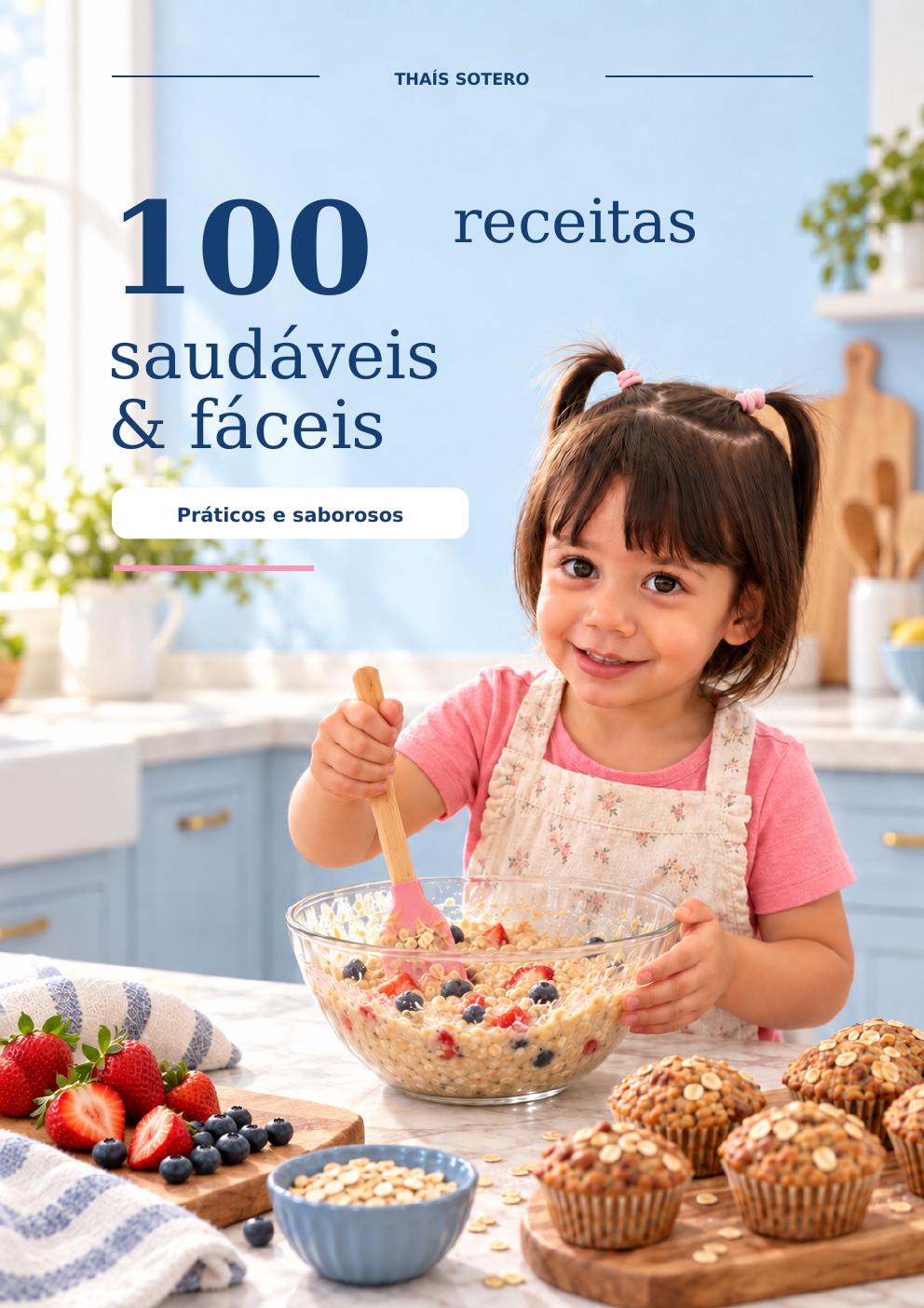 Capa do livro 100 Receitas Saudáveis e Fáceis